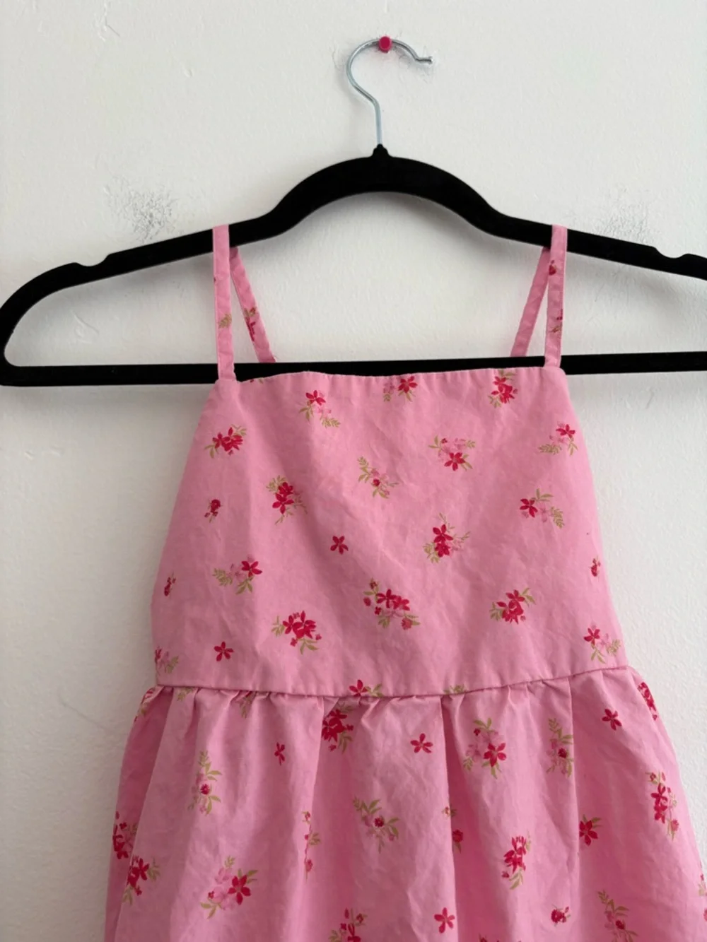 Children's Place Girl's Pink Ditsy Floral Tiered Dress Church Vacation Spring - Picture 3 of 6